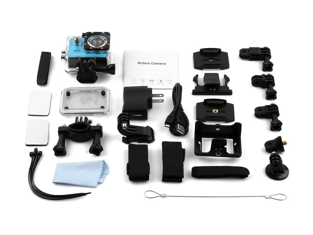 BDI 4K WiFi Sports Action Camera with Waterproof Case - Blue