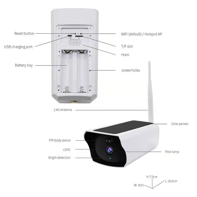 BDI Y4P Security WiFi Camera with Solar & Battery - SuperSaverAU - view 3