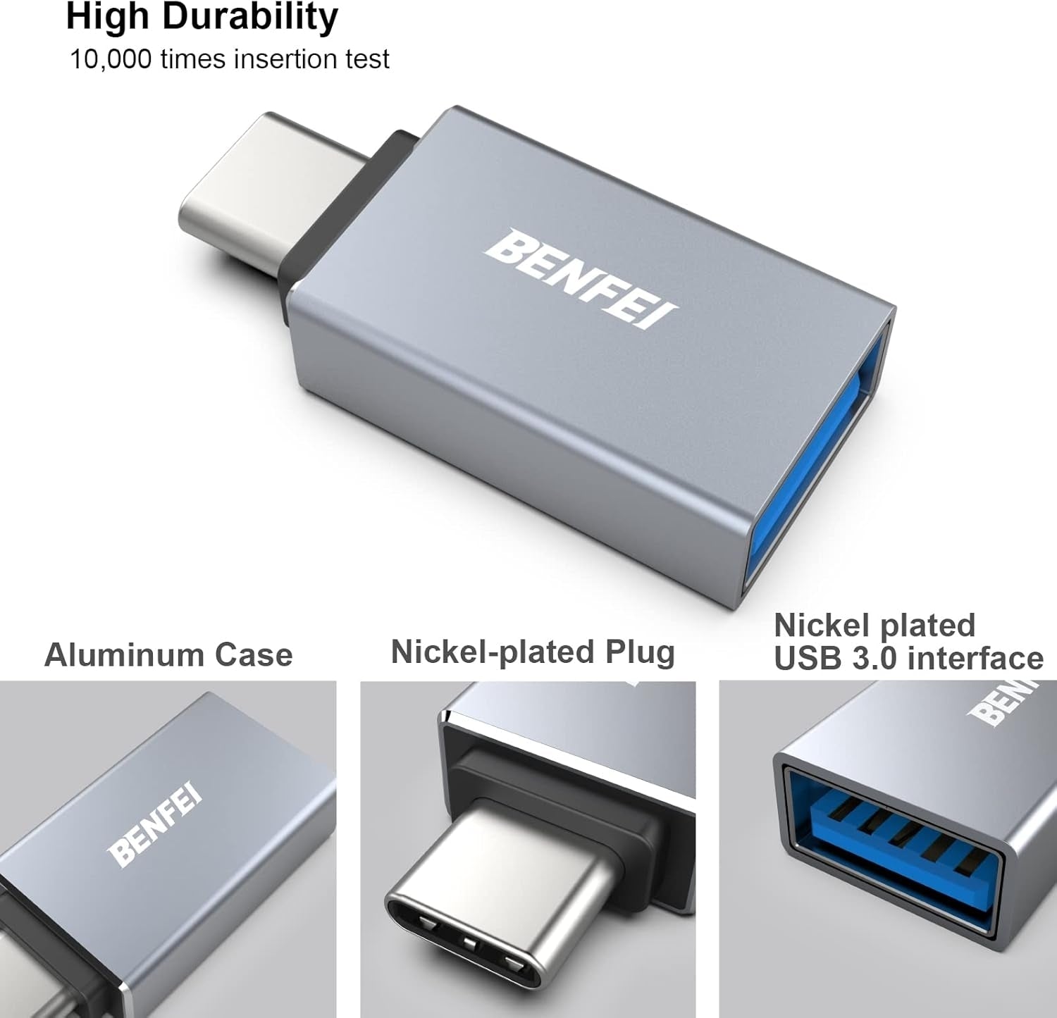 BENFEI USB C to USB 3.0 Adapter, USB C to A Male to Female Adapte - SuperSaverAU - view 2