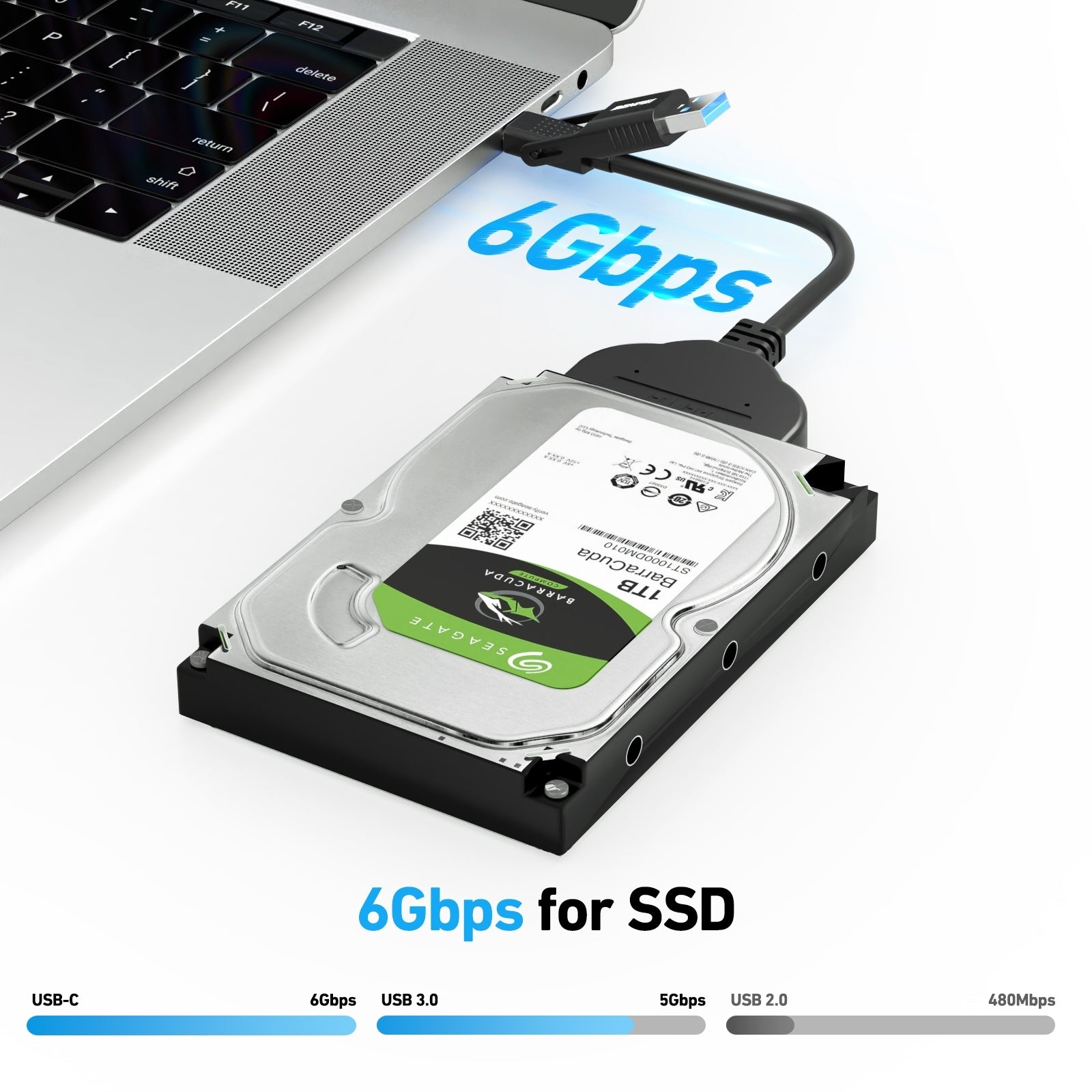 BENFEI 2in1 USB-C/USB 3.0 to SATA III Hard Driver Adapter - SuperSaverAU - view 6