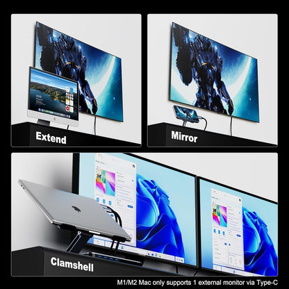 BENFEI 206GY-3F USB-C to HDMI 0.9M Cable 4K@60Hz, Aluminum Shell, Nylon Braided