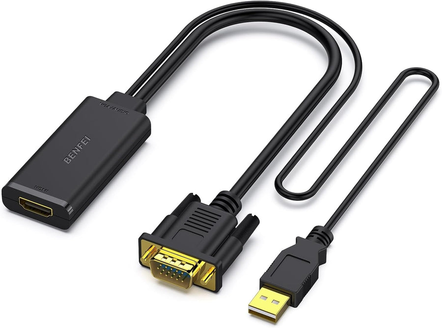BENFEI 210BK VGA to HDMI Adapter with Audio Support and 1080P Resolution - SuperSaverAU - view 1