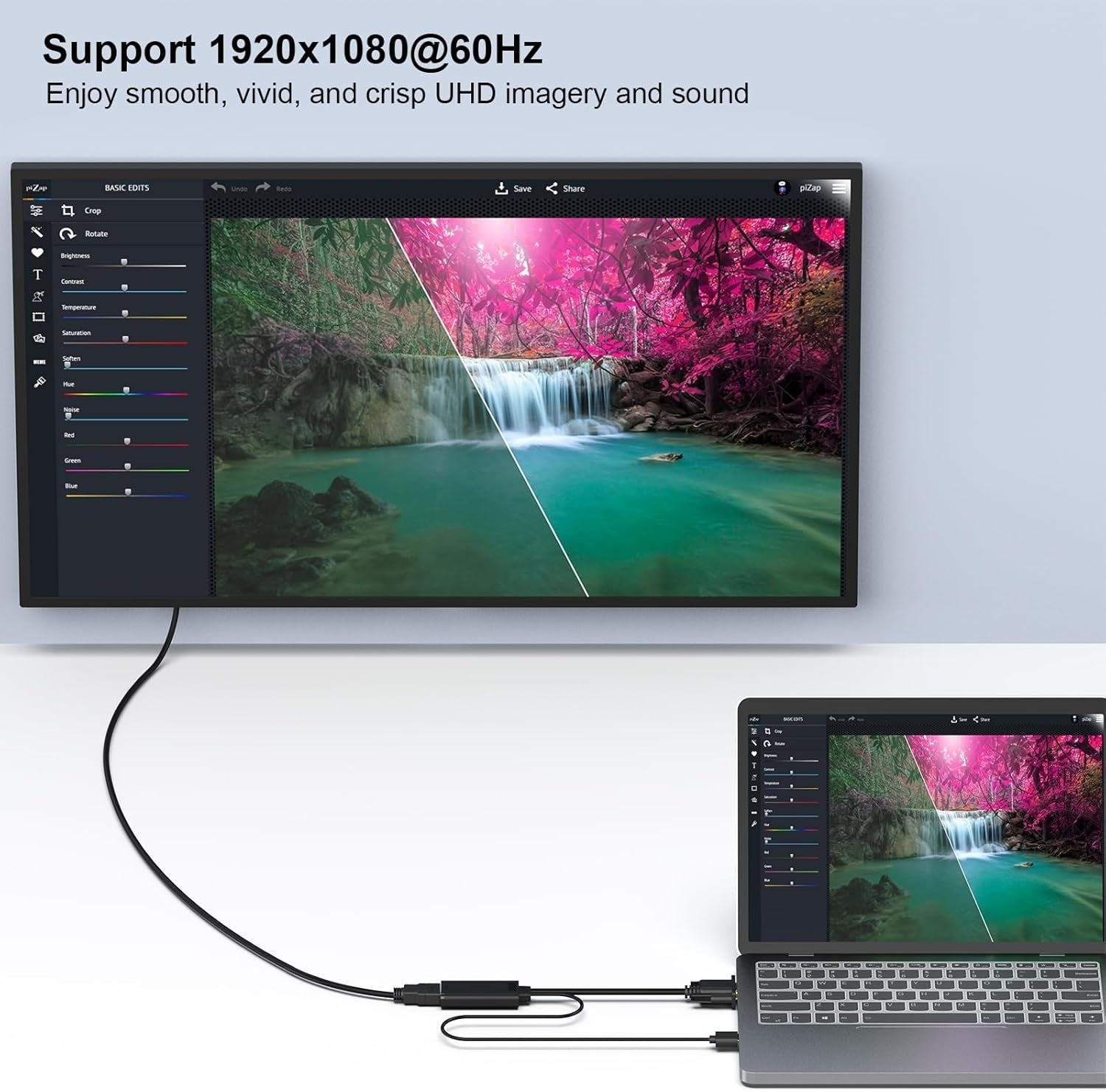 BENFEI 210BK VGA to HDMI Adapter with Audio Support and 1080P Resolution - SuperSaverAU - view 6