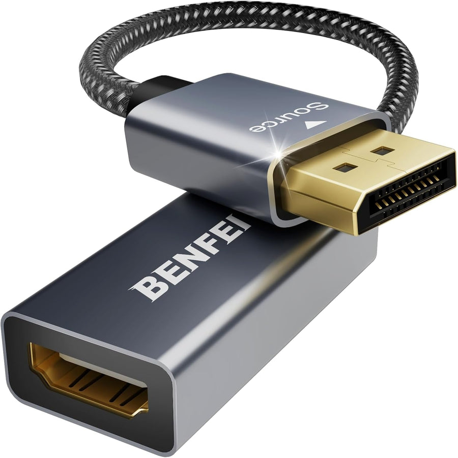 BENFEI 4K DisplayPort to HDMI Adapter, (2K 60Hz, 1080p 120Hz) Uni-Directional Display Port to HDMI Monitor Converter - SuperSaverAU - view 1