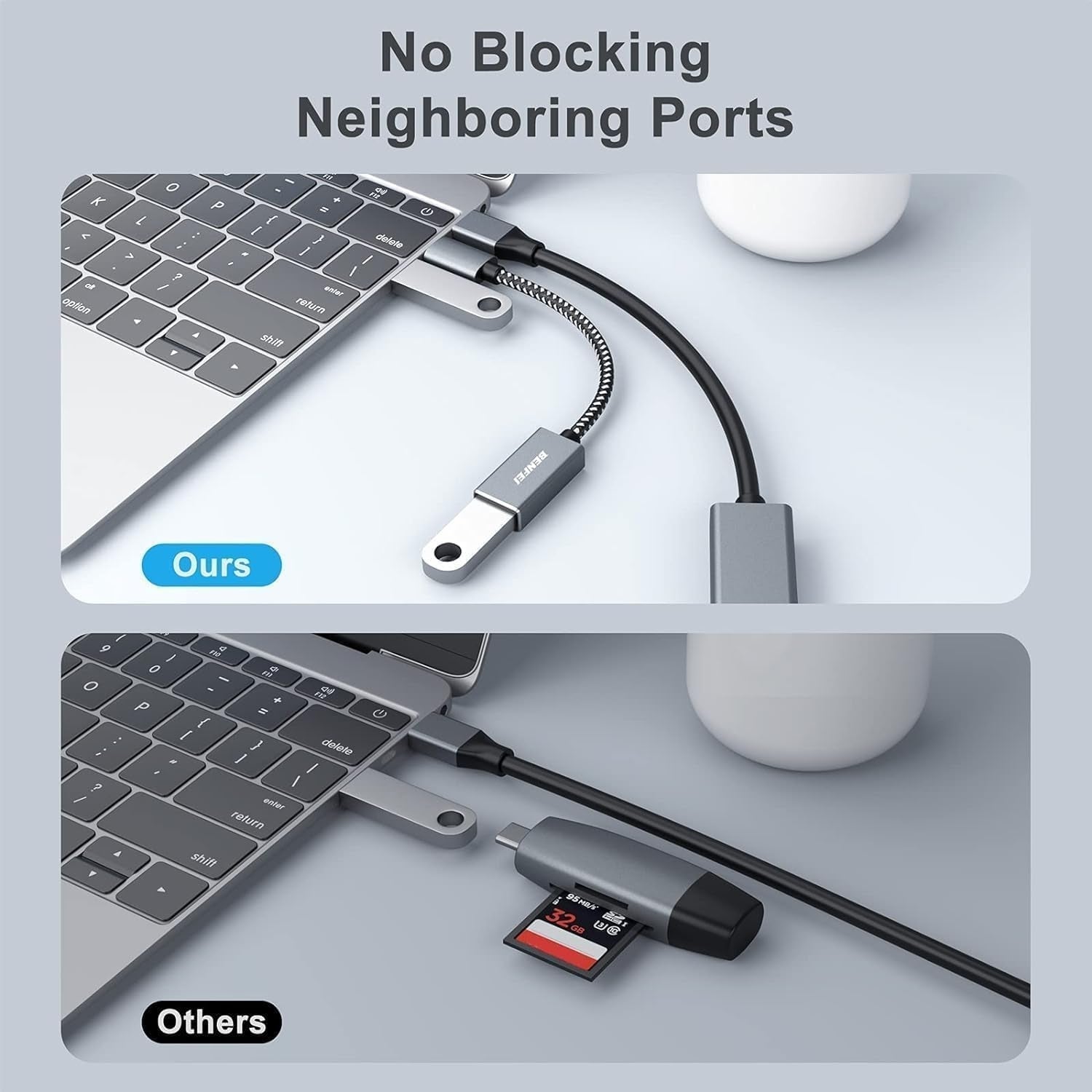 BENFEI 262GY-2P USB 3.0 USB-C to USB-A Adapter (2-pack) - SuperSaverAU - view 7