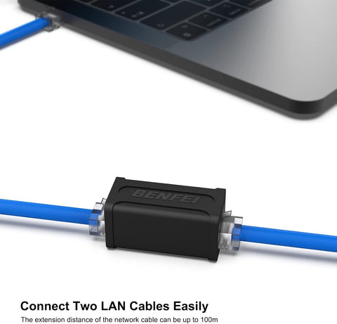 BENFEI RJ45 Inline Coupler, Cat7 Cat6 Cat5e Ethernet Coupler Female to Female - SuperSaverAU - view 2