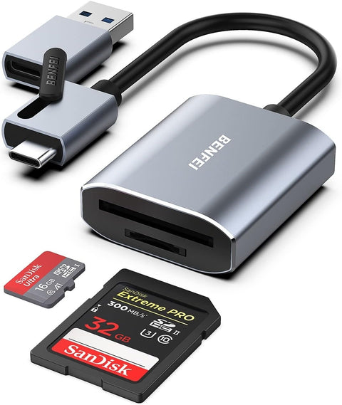 BENFEI USB Type-C/Type-A to SD TF Card Reader - SuperSaverAU - view 1