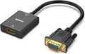 BENFEI HDMI to VGA, Uni-Directional HDMI Computer to VGA Monitor  Adapter (Female to Male) with 3.5mm Audio Jack - SuperSaverAU - view 1