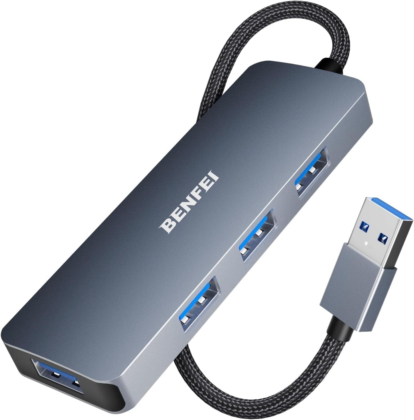 BENFEI USB 3.0 4-port Hub USB A Splitter Ultra-Slim - SuperSaverAU - view 1