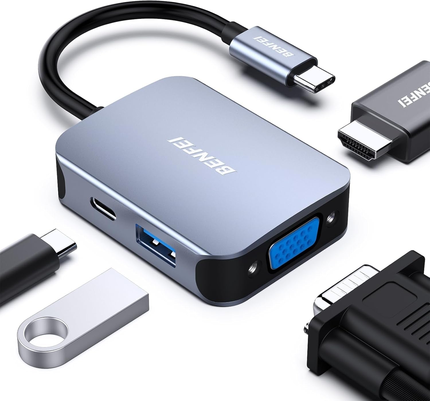 BENFEI USB C HUB 4-in-1 - SuperSaverAU - view 1
