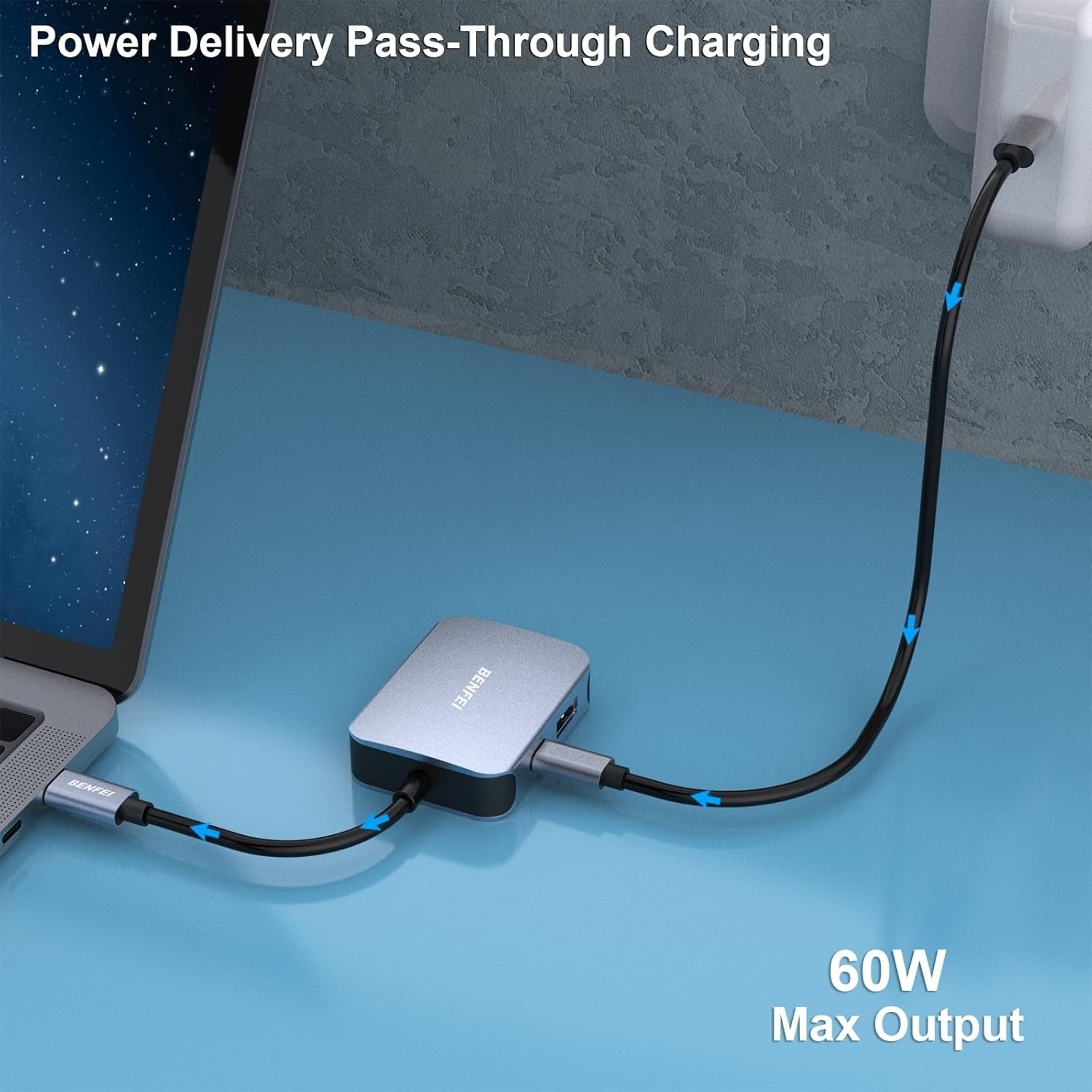 BENFEI USB C HUB 4-in-1 - SuperSaverAU - view 7