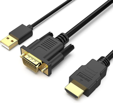 BENFEI 324BK VGA to HDMI Cable with Audio, 1080P Uni-Directional 1.8M - SuperSaverAU - view 1