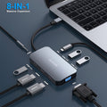 BENFEI 335GY USB-C Hub with Triple Display, 8-in-1 Docking Station (100W PD, Dual 4K HDMI, VGA, 3x USB 3.0) - SuperSaverAU - view 3