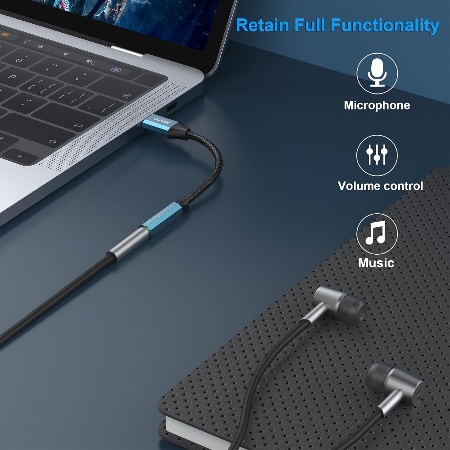 BENFEI USB-C to 3.5mm Audio Jack Adapter - SuperSaverAU - view 7