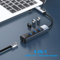 BENFEI 350GY 2-in-1 USB-C+USB 3.0 to RJ45 Gigabit Ethernet Port + 3-Port USB 3.0 HUB - SuperSaverAU - view 3