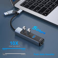BENFEI 350GY 2-in-1 USB-C+USB 3.0 to RJ45 Gigabit Ethernet Port + 3-Port USB 3.0 HUB - SuperSaverAU - view 4
