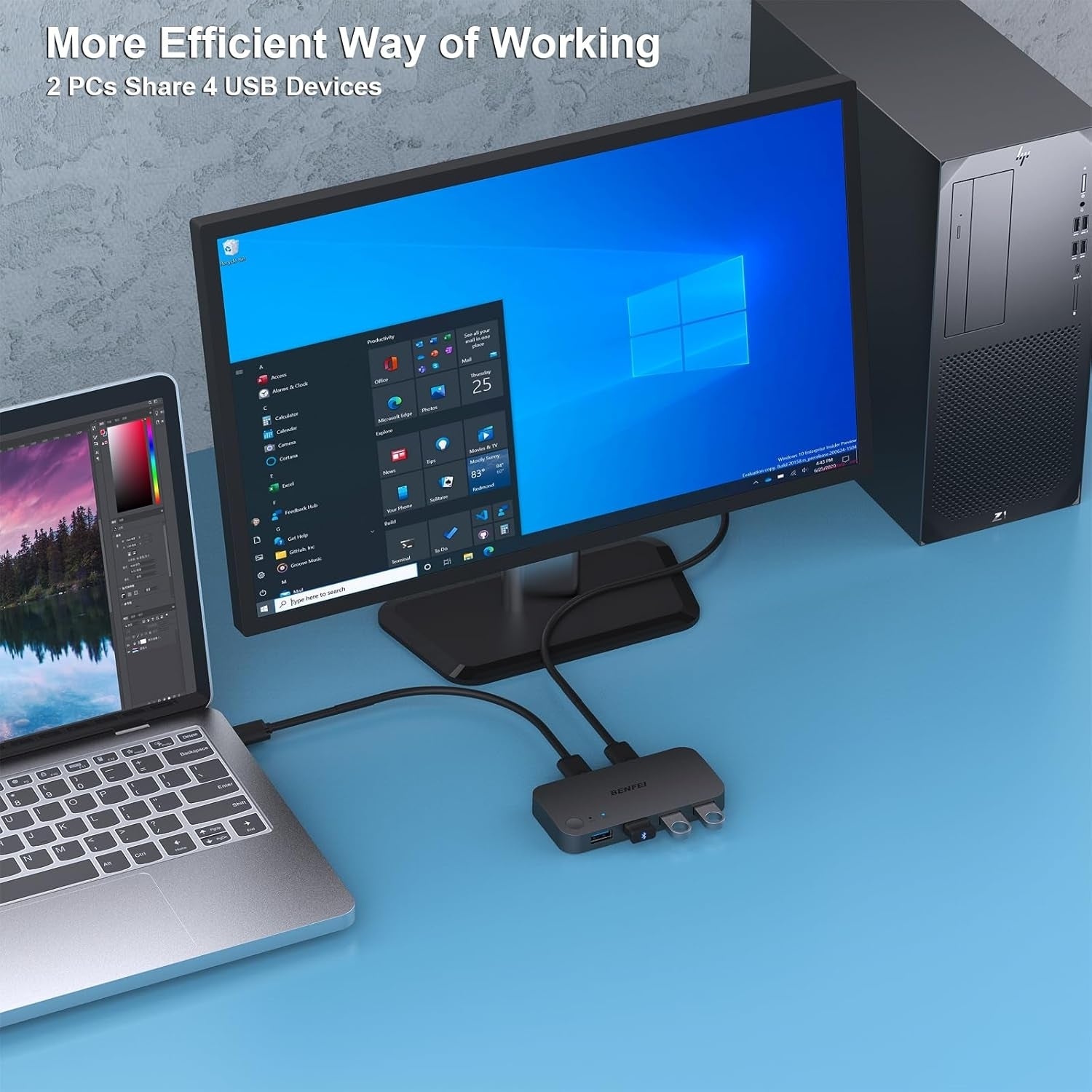 BENFEI 4-port USB 3.0 Switch - SuperSaverAU - view 4