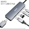 BENFEI USB C Hub 5-in-1 with 4K HDMI(Certified) Aluminum Case - SuperSaverAU - view 2