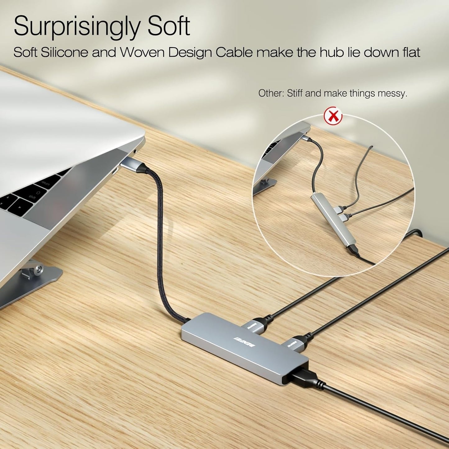 BENFEI USB C Hub 5-in-1 with 4K HDMI(Certified) Aluminum Case