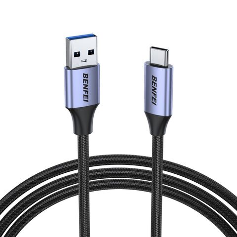 BENFEI 369GY 3M USB 3.0 to USB C Cable, 5Gbps High-Speed Data Sync & 3A Charging - SuperSaverAU - view 1