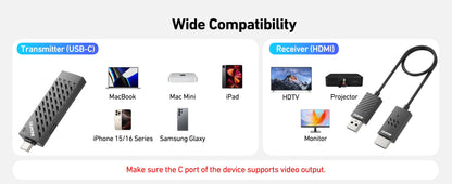 BENFEI 374BK Wireless HDMI Transmitter and Receiver (30M) 1920 x 1080P@60Hz