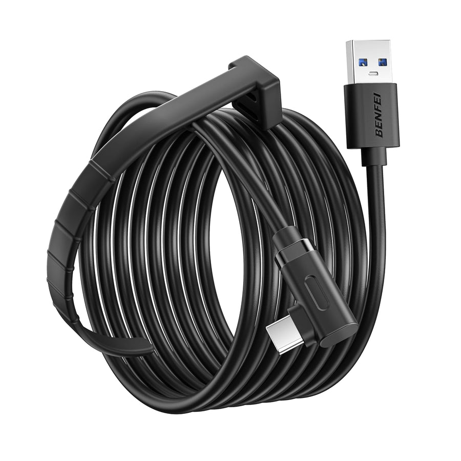 BENFEI 375BK-2M USB 3.0 to Right Angled USB-C PVC 2M - SuperSaverAU - view 1