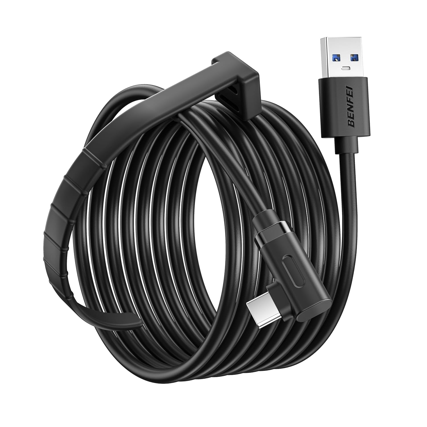 BENFEI 375BK-3M USB 3.0 to Right Angled USB-C PVC 3M - SuperSaverAU - view 1