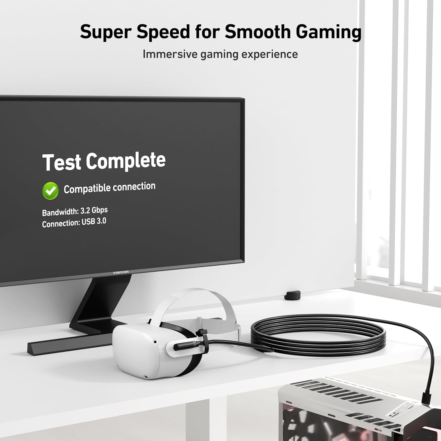 BENFEI 375BK-5M Link Cable 16 FT USB 3.0 to USB C Cable for VR Headset 5M - SuperSaverAU - view 4