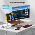 BENFEI 380GY Laptop Stand with USB C 6 in1 4K@60Hz HDMI, 4 x USB3.0, 100W PD Docking Station - SuperSaverAU - view 5