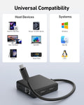 BENFEI 399BK 6-in-1 USB-C HUB to HDMI(8K)+USB3.2(10Gbps)+USB2.0x2+PD100W+RJ45 Black - SuperSaverAU - view 3