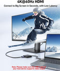 BENFEI 399BK 6-in-1 USB-C HUB to HDMI(8K)+USB3.2(10Gbps)+USB2.0x2+PD100W+RJ45 Black - SuperSaverAU - view 5
