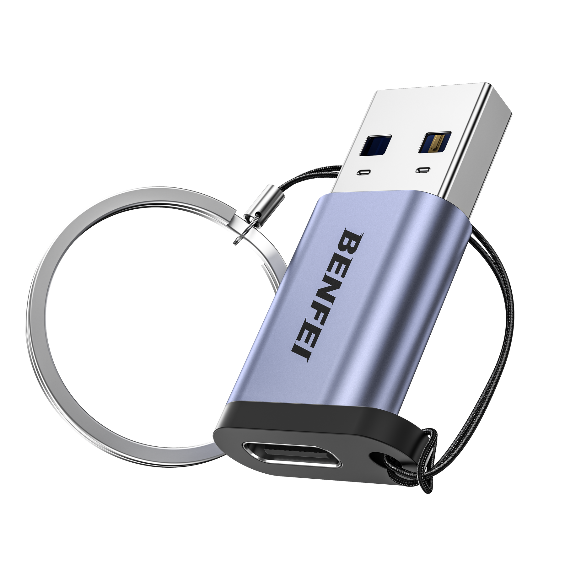 BENFEI 407GY USB Type-A to USB-C Adapter Male to Female Supporting 5V 3A Charging and 10Gbps Data Transmit - SuperSaverAU - view 1