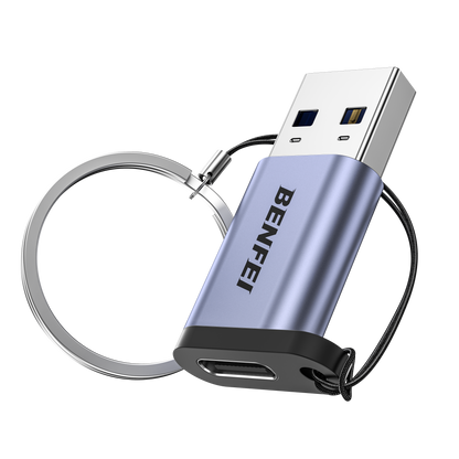 BENFEI 407GY USB Type-A to USB-C Adapter Male to Female Supporting 5V 3A Charging and 10Gbps Data Transmit