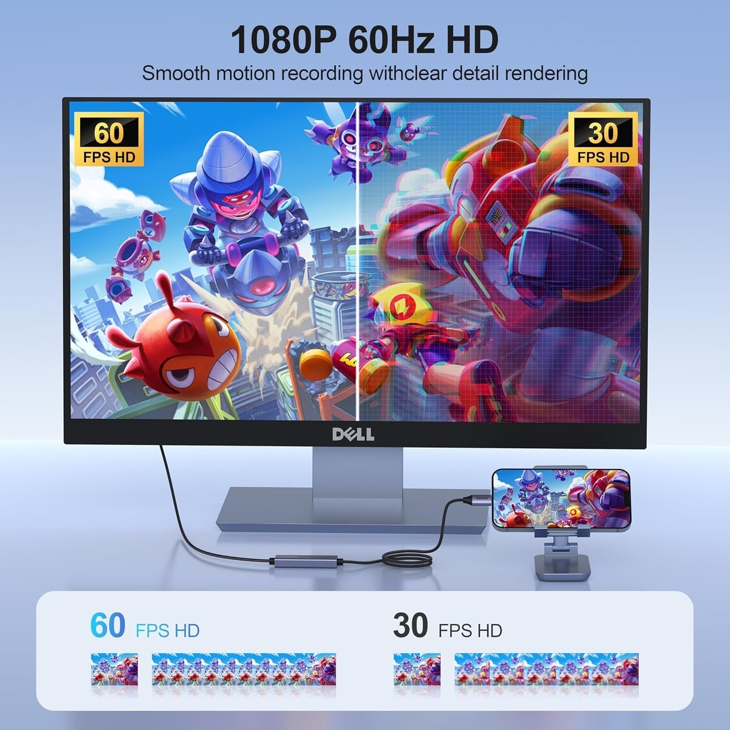 BENFEI 408GY USB-C to USB-C+A + PD (100W) Video/Audio Capture Card Supporting Full HD 1080P 60FPS for Streaming, Recording, Gaming - SuperSaverAU - view 3