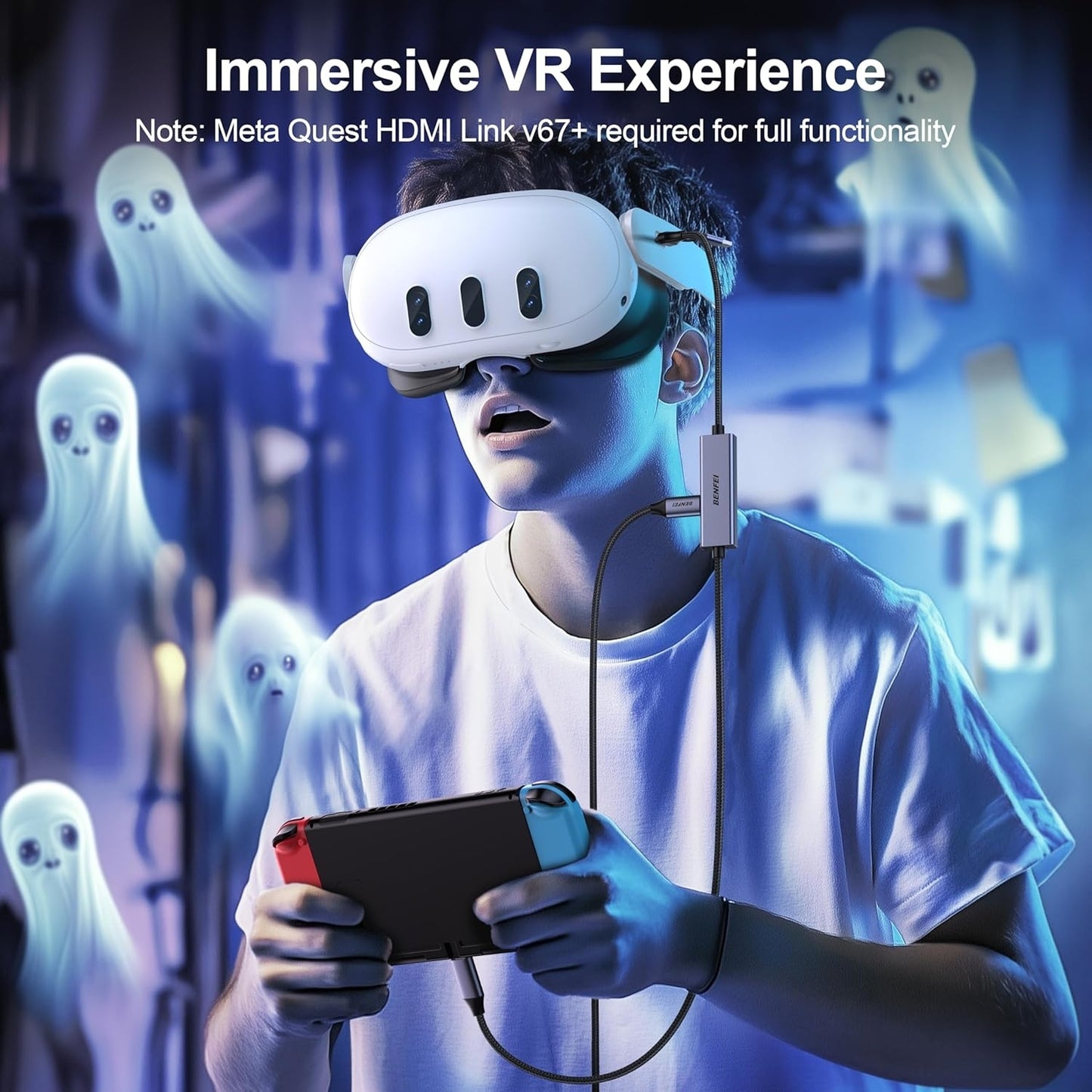 BENFEI 408GY USB-C to USB-C+A + PD (100W) Video/Audio Capture Card Supporting Full HD 1080P 60FPS for Streaming, Recording, Gaming