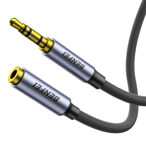 BENFEI 421GY 2M 3.5mm Male to Female AUX Extension Cable, TRRS 4-Pole Stereo Audio Jack Cord for Headphones, Microphone, Smartphones, PC, Laptop, Speakers - SuperSaverAU - view 1
