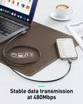 BENFEI 428BK-1M USB C to Right Angle USB C Cable , 90-dgree Angled USB 2.0 Type C Charger Cable, 3A Fast Charging & 480Mbps Data Sync, Durable PVC - SuperSaverAU - view 3