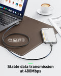 BENFEI 428BK-2M USB C to Right Angle USB C Cable , 90-dgree Angled USB 2.0 Type C Charger Cable, 3A Fast Charging & 480Mbps Data Sync, Durable PVC - SuperSaverAU - view 3