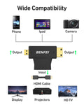 BENFEI 434BK Micro HDMI + Mini HDMI male to HDMI female Adapter - SuperSaverAU - view 3