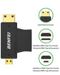 BENFEI 434BK Micro HDMI + Mini HDMI male to HDMI female Adapter - SuperSaverAU - view 4