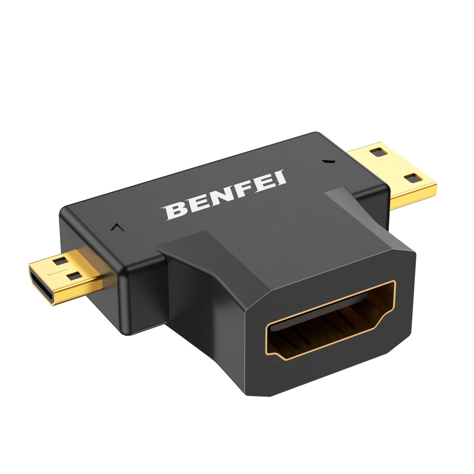 BENFEI 434BK Micro HDMI + Mini HDMI male to HDMI female Adapter - SuperSaverAU - view 1