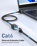 BENFEI 435BK-2M RJ45 Extension Male/Female Patch cords Cat6 1000Mbps 2M - SuperSaverAU - view 2