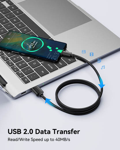 BENFEI 436BK-2M USB 2.0 Male to Micro USB Data Cable 2M