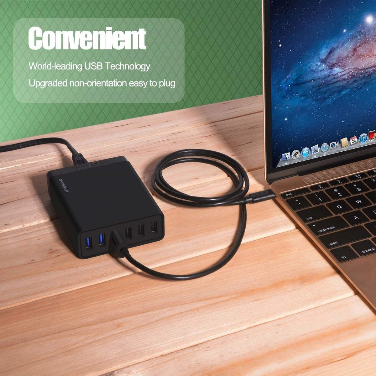 CHOETECH AC0004 USB-A to USB-C Charge & Sync Cable 3M Black - SuperSaverAU - view 2