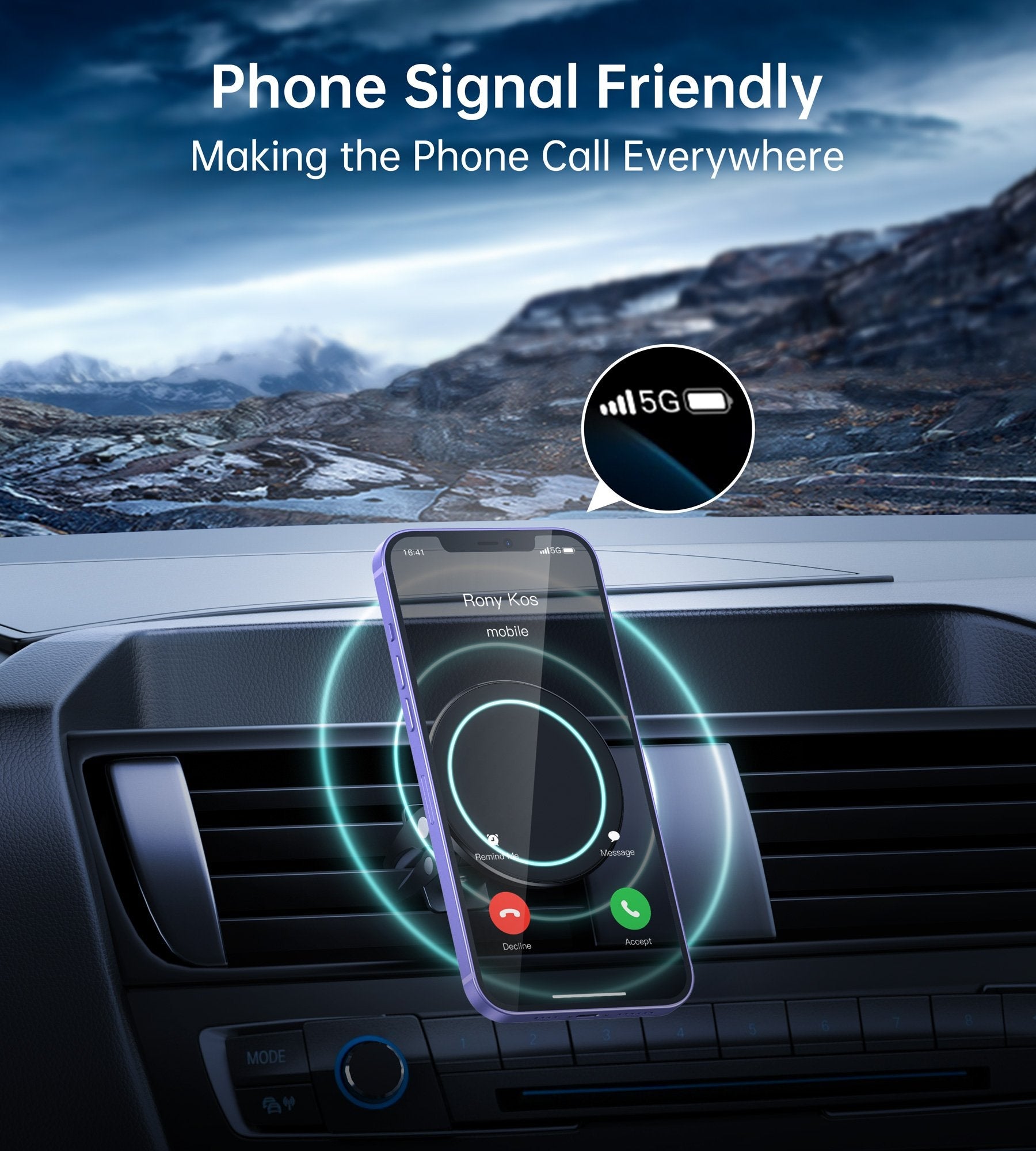 CHOETECH AT0004 Magsafe iPhone 12 Magnetic Car Mount Car Air Vent Phone Holder - SuperSaverAU - view 6