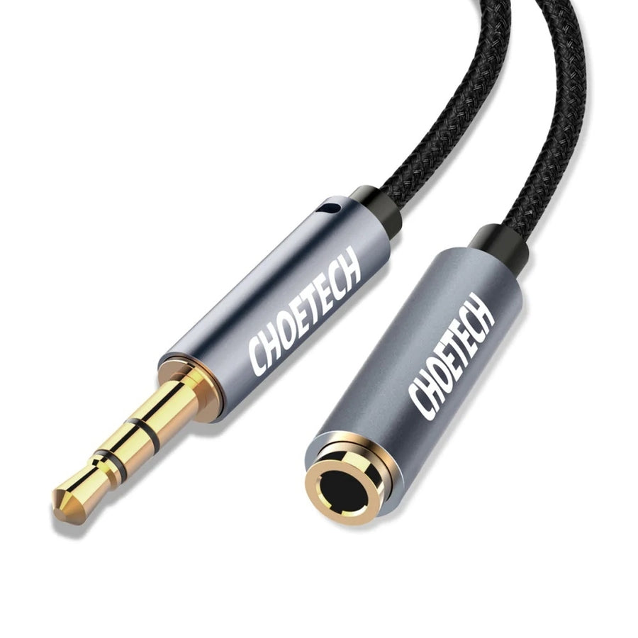 CHOETECH 3.5mm Stereo Audio Extension Cable 2M - Male to Female, Compatible with iPhone, iPad, Samsung, and More - SuperSaverAU - view 1