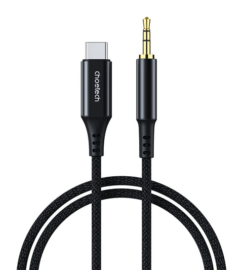 CHOETECH Type-C to 3.5mm Audio Cable 2M, DAC Performance, Durable, Plug & Play - SuperSaverAU - view 1