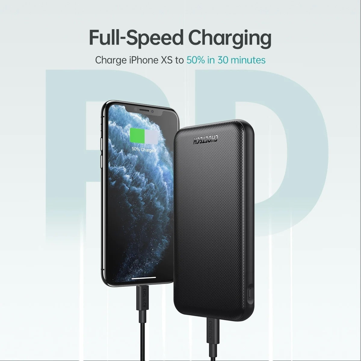 CHOETECH B627 10000mAh PD18W Power Bank - SuperSaverAU - view 3