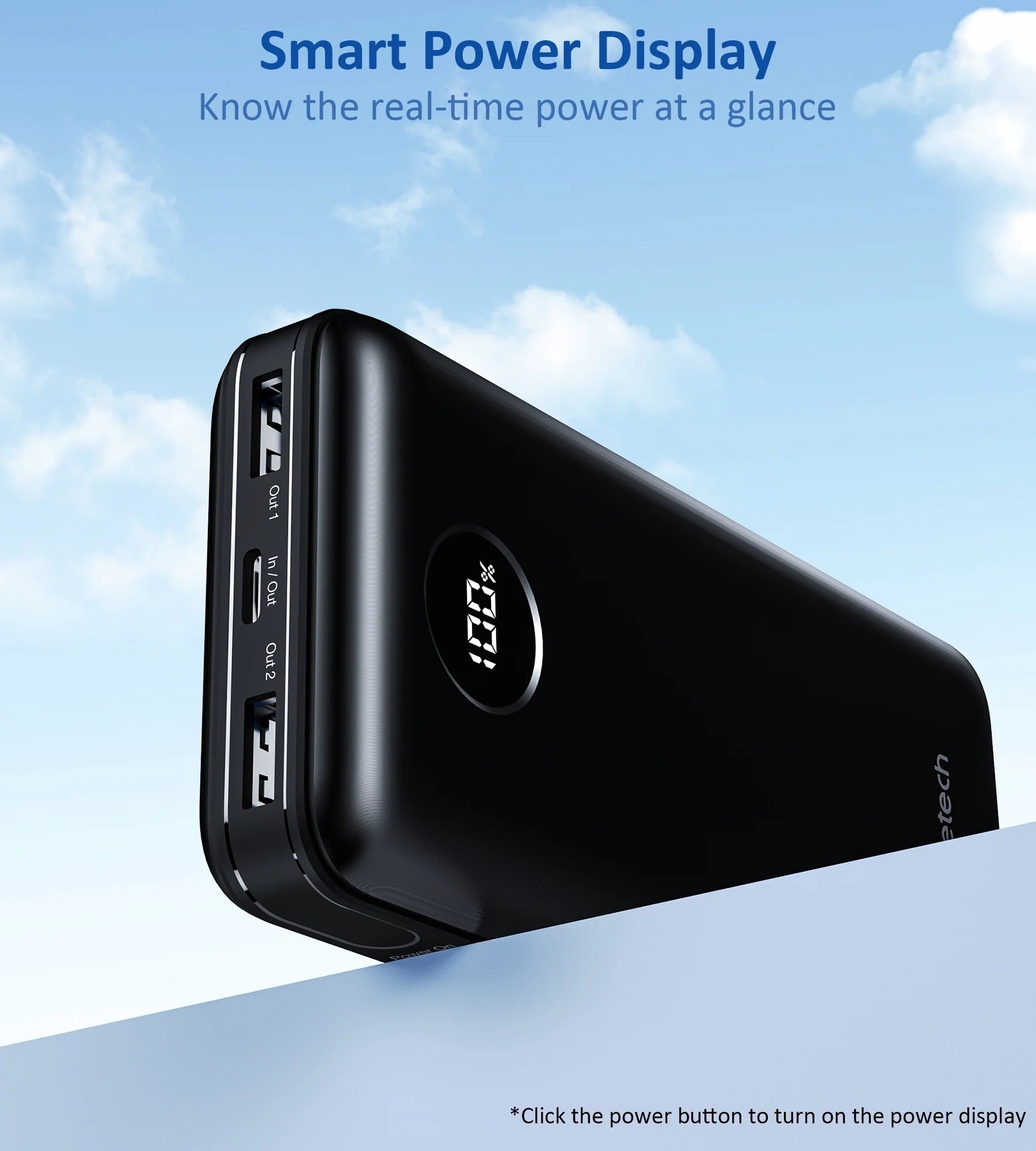 Choetech 20000mAh Portable Power Bank, USB-C 45W Fast Charging, 3 Ports - SuperSaverAU - view 6
