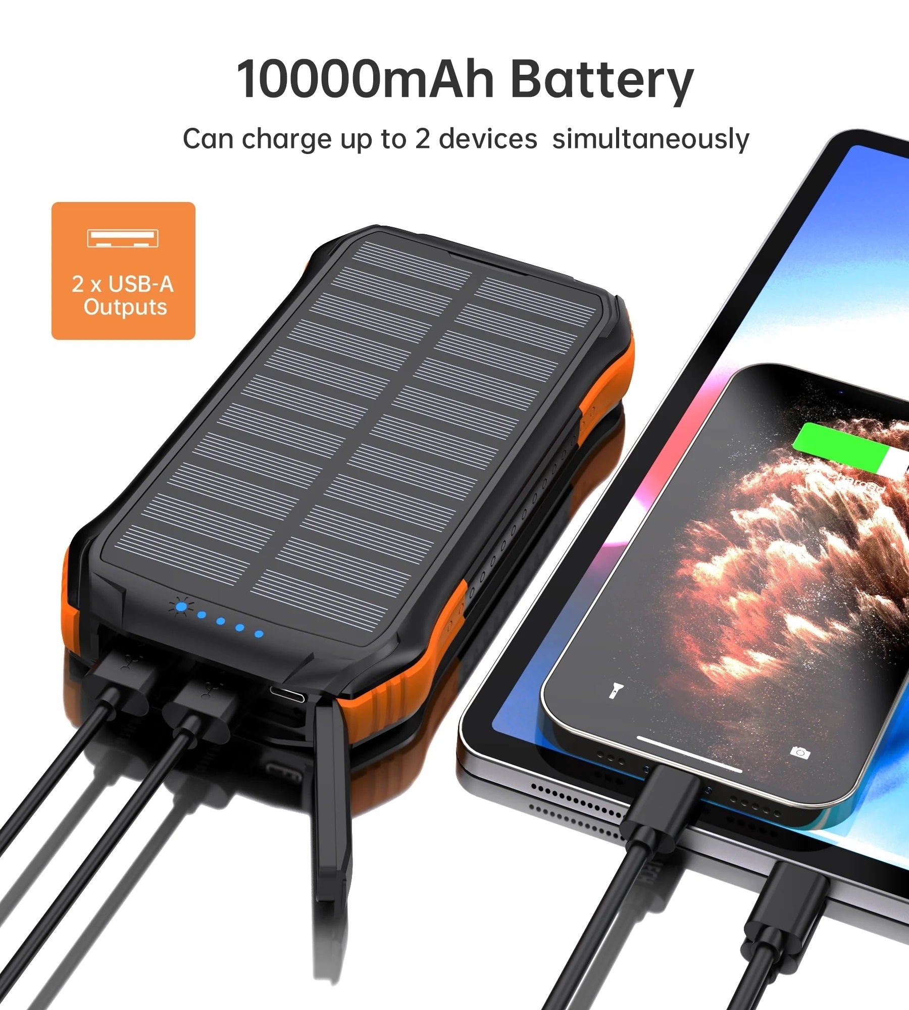 CHOETECH B658 10000mAh Solar Power Bank - SuperSaverAU - view 5